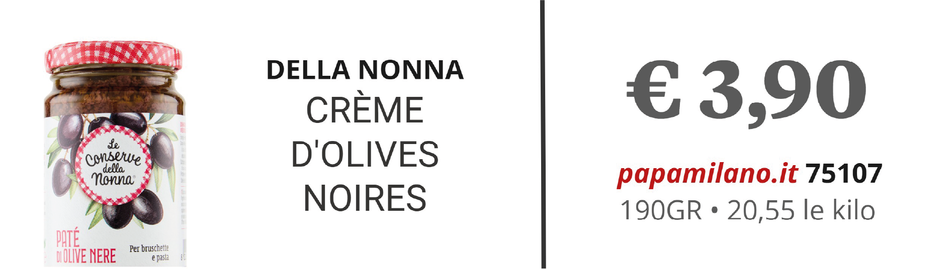 DELLA NONNA CRÈME D'OLIVES NOIRES